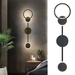 Wall Lamp Led Black Nordic Creative Metal Indoor Lights For Bedroom Living Room Bedside Hallway Corridor Sconce