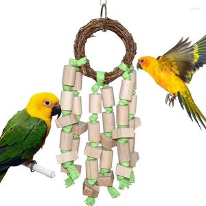 Outros suprimentos de pássaros brinquedos budgie gaiola mastigando brinquedo para papagaios cinzentos africanos cacatuas araras pequenas aves médias