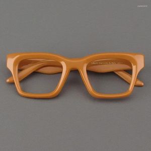 Montature per occhiali da sole Occhiali da vista vintage quadrati in acetato per donna Designer Brand Moda personalizzata Miopia Lettura Prescrizione Uomo
