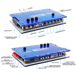 GBS Control GBSC Video Converter RGBS VGA SCART Signal till VGA HDMI-kompatibel för spelkonsoler Sega Dreamcase PS2