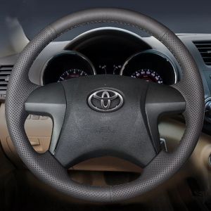 Dostosuj DIY Mikrofibra Skórzana kierownica kierownicy do Toyota Highlander Toyota Camry Fortuner Hilux Akcesoria samochodowe