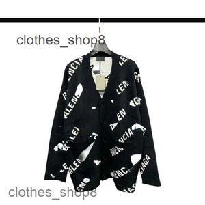 Hoodies High Mens Quality Balencigs Sweaters Sweaters Designer Takmodemärke Autumn och Winter Full Printed Sticked Car NNKV Hopm