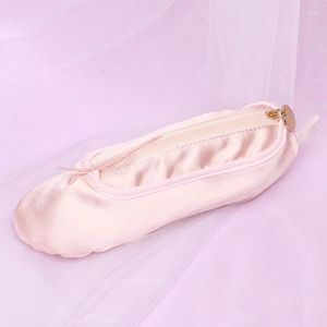 Aufbewahrungsboxen Bleistift Bulk Reise Make-up Tasche für Mädchen rosa Ballett Tanzschuh Stil Kosmetik geeignet Aufbewahrung und