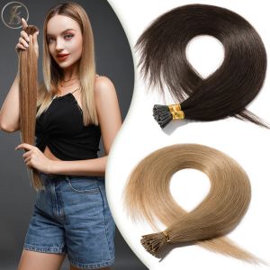 Przedłużenia Tess 0,5G I końcówki Hair Extensions 100pcs Microlink keratyna fuzyjne włosy przedłużenie ludzkie włosy kapsułki przed połączeniem Naturalne włosy