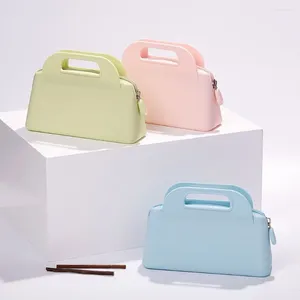 Cosmetic Bags Waterproof Small Silicone Pouch With Zipper Makeup Bag Creative Mini Toiletry Handbag Daily Essentials