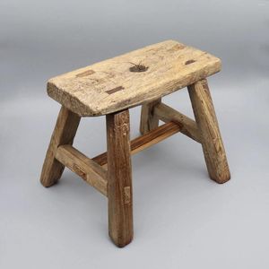 Bath Mats A787ZXW Bathroom Stool Solid Elm Wood Chinese Antique Small Side Table