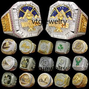 Conjunto de anel de campeonato mundial de basquete de luxo designer 14k ouro nuggets jokic campeões anéis para homens mulheres estrela diamante esporte jóias