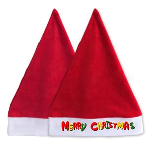 Spersonalizowany Święty Mikołaj Czerwony Krótki Plush Cap Pusta sublimacja świąteczne prezenty Hats Festival Party Dekoracja 6976964