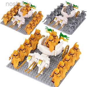 Blocchi Film Medievale Elfo Carro Soldati Esercito lotr Action Figures Mini Mattoni Assemblare Building Blocks MOC Giocattoli fai da te per regali per bambini 240401