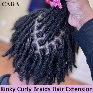 Peruki peruki Afro Kinky Curly Plejanie włosów na warkocze 4B 4C szydełko warkocze ludzkie włosy zamki luzem brazylijskie dziewicze włosy dla kobiet