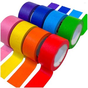 Fensteraufkleber Bunte Rollen Masking Tape Farbiges Beschriftungspapier für Tagebücher Partydekorationen DIY Handwerk Künstler