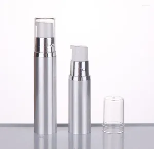 Aufbewahrungsflaschen 5 ml Silber/Gold Kunststoff Airless Pumpflasche Klarer Deckel für Lotion/Augenserum/Emulsion/Essenzsprüher Hautpflege Kosmetik