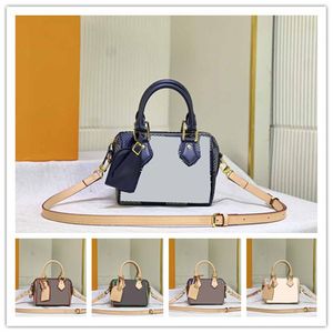 Designer de luxo mão bag2 way mulheres ravel damier couro boston saco lona bolsa ombro azul