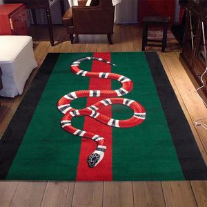 Living Room Carpet Retro Abstract Snake Dark Color Bedroom Rug Home Decoration Modern Minimalism Art Short Fluff Mat 240401