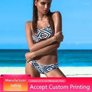 Women's Swimwear Brazilian Bandeau Strapless Bandage Reversible Bikini Swimsuit 18 Teen Open Sexy XXX Sex Young Girl