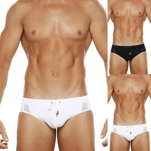 Herren-Shorts, Herren-Doppel-Slip, Mesh-Gesäß-Lifting-Tanga, atmungsaktive Badehose, Badeanzug, Slip für Herren