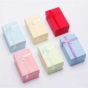 5 * 8 Heaven and Earth Cover Jewelry Box Ring Earring Necklace Set Box Jewelry Gift Paper Box 2024401