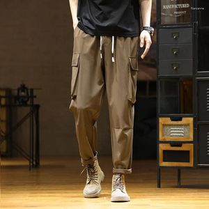 Men's Pants Cargo Spring 2024 Loose-fitting Leggings Plus A Large Number Of Fashionable Small-foot Harlan Korean Vers