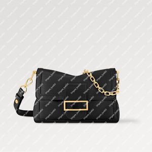 Explosion Dauphine Soft MM M25209 Black Super-Soft Calfskin Fresh Feel Ny Slouchy Version Iconic Dauphine Signatures distinkt låskedja Smart Leather Strap