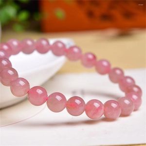 Braccialetti a maglie 8MM Bracciale in quarzo rosa viola naturale Cristallo Reiki Pietra curativa Gioielli di moda Regalo per le donne 1 pz