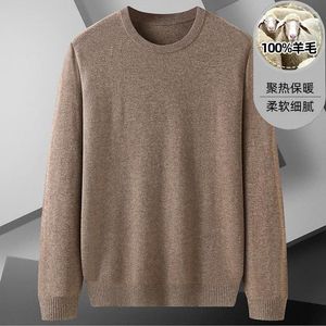 Herrtröjor Ankomstmode Super Large Autumn Round Neck Knit Wool tröja plus storlek XL 2XL 3XL 4XL 5XL 6XL 7XL 8XL