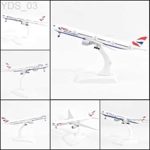 Flygplan Modle Jason Tutu 20cm British Airways Boeing 777 Planmodell Flygplan Modell 1 300 Diecast Metal Airplane Model Planes Dropshippig YQ240401