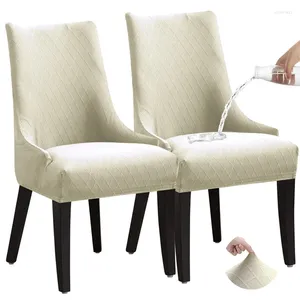 Stol täcker vattenavvisande sluttande täckning med hög rygg accent elastisk matssträngsäte slipcovers för kök vardagsrum