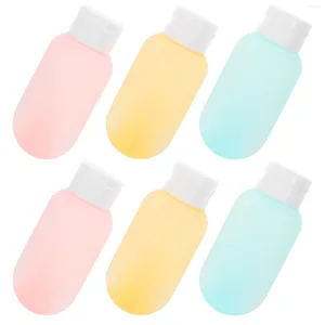 Garrafas de armazenamento 6 Pcs Produto de Cuidados com a Pele Vazio Shampoo Loção Skincare Pe Suede Must Haves