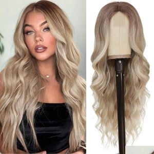 Lace Wigs Factory Direct Sales Long Deep Wave Fl Front Human Hair Curly 6 Styles Female Synthetic Natural Fast Drop Delivery Products Dh4Q2