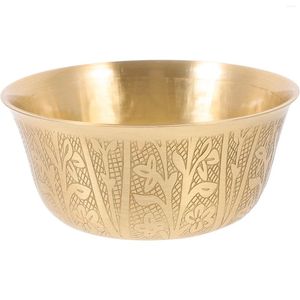 Tigelas de cobre, ornamento, artigos de decoração de arroz, decoração de casa dourada, ofertas de adoração sacrificial, templo suave criativo