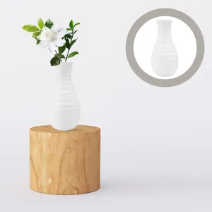 Vazolar 2 adet İskandinav plastik vazo oturma odası ev basit çiçek aranjman tutucu şık masaüstü dekor