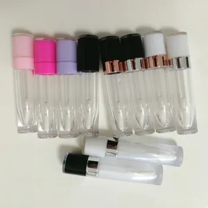 Storage Bottles Wholesale 6ML Round Lipgloss Packaging Containers Clear Lip Gloss Tubes Empty Tube Refillable Bottle Container