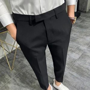 Mens Suits Blazers Men Formal Business Trousers Fashion Male Clothing Slim-Fit Suit Pants Casual Nine-Point Pant Dress Drop Delivery A Dhufa