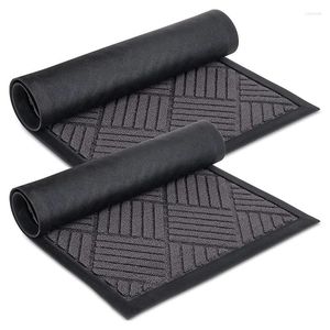 Tapetes 2 Pack Front Door Mat - Bem-vindo Tapete Capacho Piso Interior Ao Ar Livre Entrada Tapetes Entrada Dentro Fora À Prova D 'Água