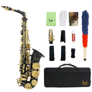 SLADE Advanced E Flat Altsaxophon Eb Professionelles Top-Musikinstrument Saxe Simulation Process Saxophon mit Koffer Mundstück Schwarz Nickel Gold Shell Button Erwachsene