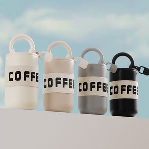 Tazza da caffè portatile da viaggio Bottiglia di acqua calda in acciaio inossidabile 304 Bottiglia di thermos carina da 460 ml Bicchiere da caffè isolante