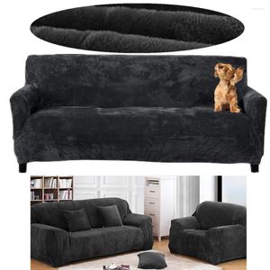 Chair Covers Winter Thick Sofa Soft Velvet Slipcovers Furniture Protector Couch Washable For 1/2/3/4 Seater Living Room