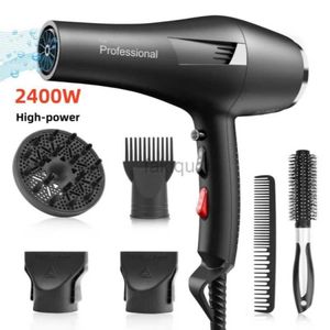 Hair Dryers New 7-Piece Set Hair Dryer High-Speed Electric Turbine Airflow Constant Temperature And Quick Drying Suitable For Home Salons 240401