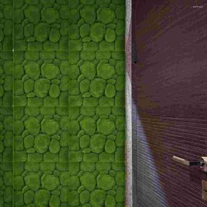 Fiori decorativi Decorazione simulata di muschio Accessorio micro paesaggio Pannello da muro con tappeto erboso finto Pianta realistica