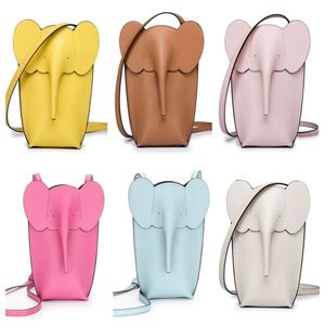 Mini Elephant Cute Wallet Bag Shoulder Bag Fashionable Genuine Leather Soft Small Card Phone Bag Coin Wallet