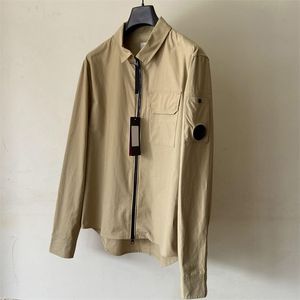 남성 재킷 코트 원 렌즈 옷깃 셔츠 재킷 의복 의류 염색 된 유틸리티 오버 셔츠 야외 남자 카디건 겉옷의 옷