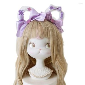Party Supplies Plaids Bow Haarband für Jugendliche Bowknot Anime Stirnband Rollenspiel Kostüm Kopfschmuck Mädchen Maid Cosplay Kopfbedeckung