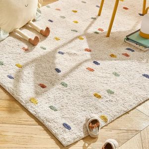Piękne pluszowe dekoracja dywanu domowy pokój dziecięcy pokój antypejsujący grę pełzające dywaniki w sypialni mieszkalnej mata bez poślizgu 240401