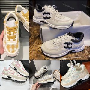 New Designer Running Shoes Chnelshoes Brd Chnel Sneakers Womens Trainers Out of Office Shoes Wom Casual Chnellshoes Runner Refective Fabric Shoe for