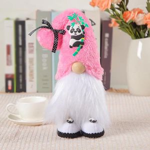 Party Decoration Faceless Standing Panda Dwarf Doll Placure Desktop Cute Ornaments Window Show