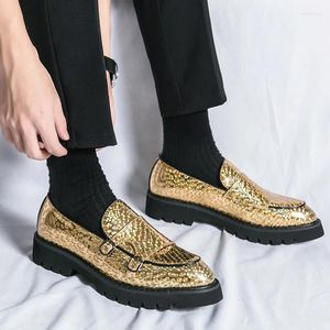 Casual Shoes Mętna moda Golden Party Wedding Office podwójne bluśk