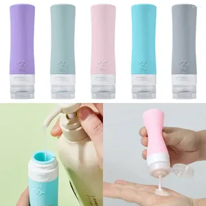 Bottiglie di stoccaggio Contenitore per lozione da spremere portatile ricaricabile in silicone da 80 ml Shampoo Sub-imbottigliamento El