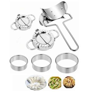 Household Dumplings 304 Stainless Steel Pressure Dumplings Skin Mold Hand Push Cut Dumpling Machine Kitchen Tools