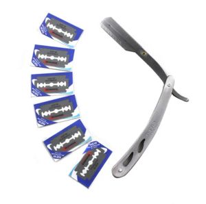 Shavers Sharp 1 Razor+10 Blades Giappone Steless Professional Men Straight Barber Razor pieghevole Knife Capelli Paperino Strumento Capelli Razor