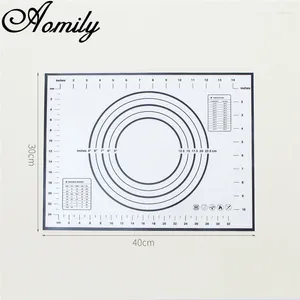 Ferramentas de cozimento Amoliy Silicone Mat Amassar Pad Farinha Rolando Massa Pastelaria Bakeware Forros Acessórios